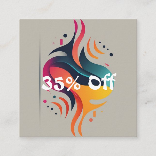 Tarjeta De Descuentos ¡35% de ahorro masivo espera! (Anverso)