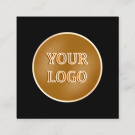 Tarjeta De Descuentos Agradecimiento logotipo comercial Negro Minimalist