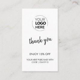 Tarjeta De Descuentos Agradecimiento Negocio Con Logotipos Modernos De E