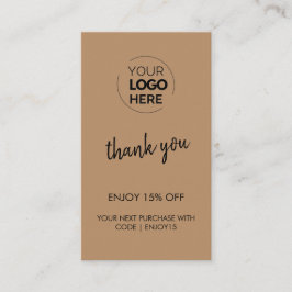 Tarjeta De Descuentos Agradecimiento Negocio Con Logotipos Modernos De E