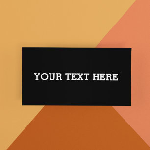 Tarjeta De Descuentos Añadir su propio texto Personalizado aquí negro y 