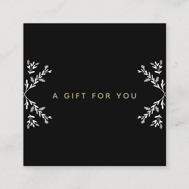 Tarjeta De Descuentos Apreciación del cliente en blanco y negro (Anverso)