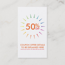 Tarjeta De Descuentos arcoiris de cupónBurst