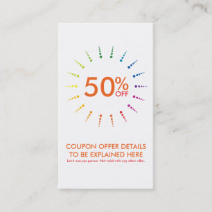 Tarjeta De Descuentos arcoiris de cupónBurst