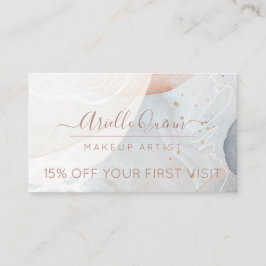 Tarjeta De Descuentos Artista de maquillaje de acuarela abstracta