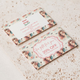 Tarjeta De Descuentos Artista de Pestañas con Acuarela