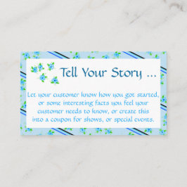 Tarjeta De Descuentos Azul floral femenino