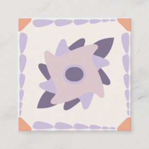 Tarjeta De Descuentos Azulejo decorativo colorido púrpura pastel