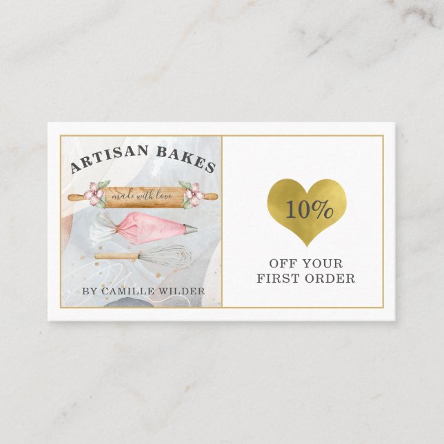 Tarjeta De Descuentos Bakery Pastry Chef Baker Discount Card (Anverso)