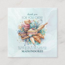 Tarjeta De Descuentos Bakery Store Pastry Cake Baker Thank You For Order