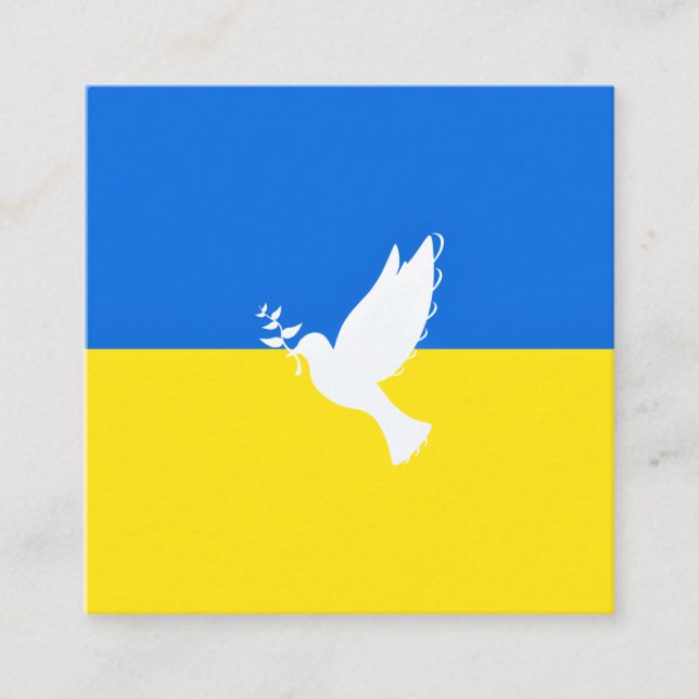 Tarjeta De Descuentos Bandera de Ucrania - Paloma de paz - Libertad - Pa (Anverso)