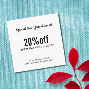 Tarjeta De Descuentos Belleza blanca y negra elegante minimalista