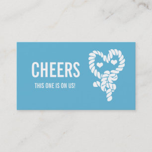 Tarjeta De Descuentos Boleto Náutico para beber Boda azul Knot