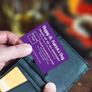 Tarjeta De Descuentos Business Saint Patrick Purple Discount Card