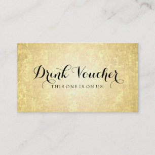 Tarjeta De Descuentos Casar el Relieve metalizado dorado del vale de la