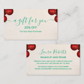 Tarjeta De Descuentos Christmas Discount Card – Festive Holiday Savings