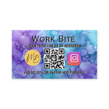 Código QR de Instagram de Negocio de Acuarela de A