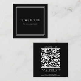Tarjeta De Descuentos Código QR de negocios Avery moderno oscuro negro G