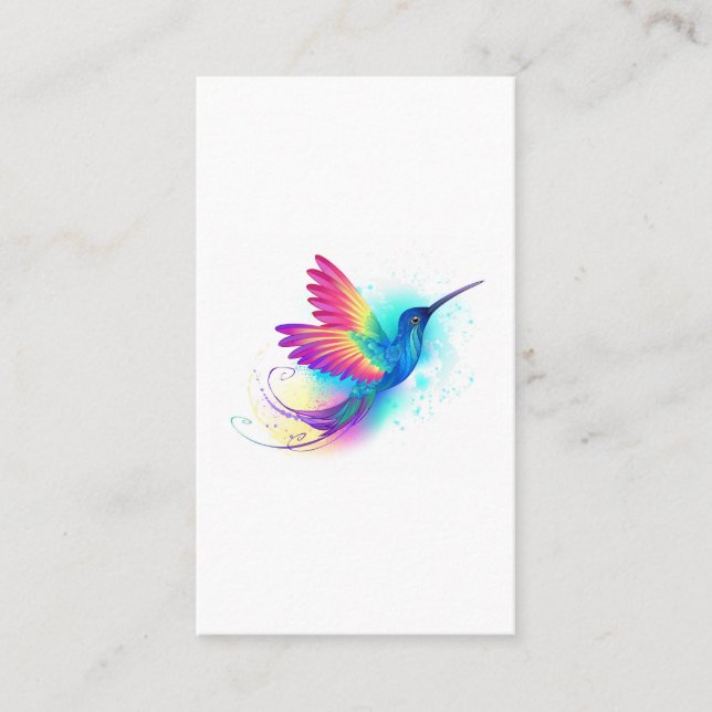 Tarjeta De Descuentos Colibrí arcoiris exótica (Anverso)