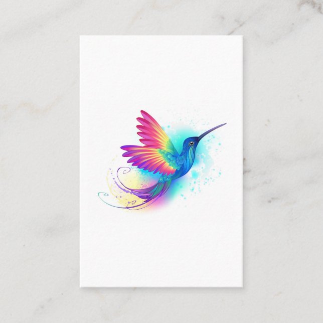 Tarjeta De Descuentos Colibrí arcoiris exótica (Anverso)