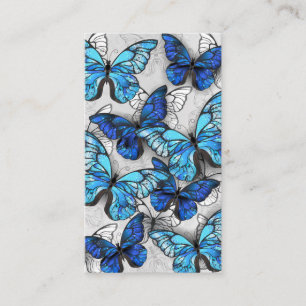 Tarjeta De Descuentos Composición de mariposas blancas y azules