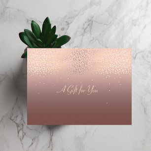 Tarjeta De Descuentos Confeti Dorado Moderno Elegante