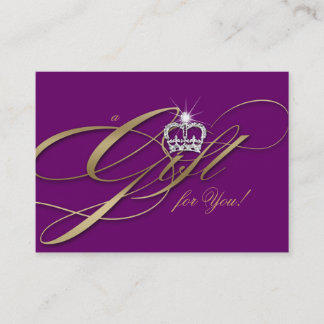 Tarjeta De Descuentos Corona púrpura de la joyería del vale del salón de