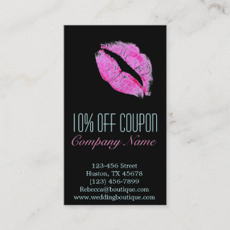 Tarjeta De Descuentos cosmetologist rosado moderno del artista de