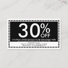 Tarjeta De Descuentos cupón.