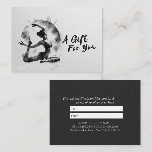 Tarjeta De Descuentos Curador de Reiki de yoga, una pierna de paloma (Anverso / Reverso)