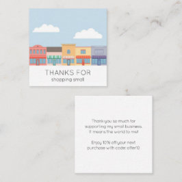 Tarjeta De Descuentos Cute Pastel Buildings Modern