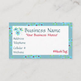 Tarjeta De Descuentos Cutest Little Blue Flowers Designer Business Card