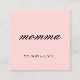 Tarjeta De Descuentos Diseño de contacto de mamá melocotón moderno