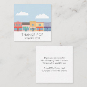 Tarjeta De Descuentos Edificios modernos pastelitos lindos
