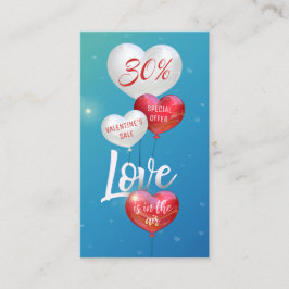 Tarjeta De Descuentos El Amor Está En El Aire Los Globos De San Valentín