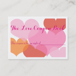 Tarjeta De Descuentos El libro de cupones del amor
