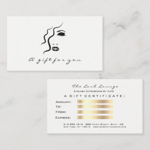 Tarjeta De Descuentos El oro blanco del negro del vale azota maquillaje