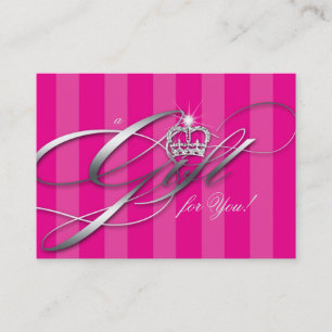 Tarjeta De Descuentos El rosa del vale del salón de pelo raya la corona
