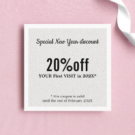 Tarjeta De Descuentos Elegancia Moderna Blanco Negro Belleza