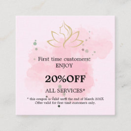 Tarjeta De Descuentos Elegant gold and black beauty salon