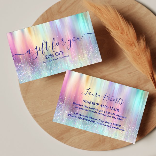 Tarjeta De Descuentos Elegant Rainbow Gradient (Subido por el creador)