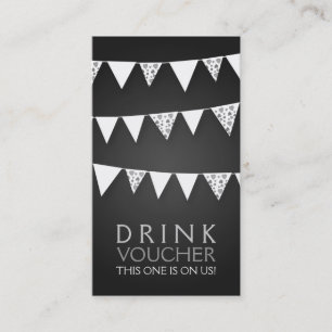 Tarjeta De Descuentos Elegante Bebida Voucher Love Bungalows Monograma N