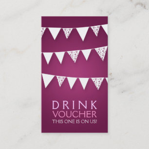 Tarjeta De Descuentos Elegante Bebida Voucher Love Bungalows Monograma R