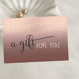 Tarjeta De Descuentos Elegante Chic Moderno Confeti Dorado 