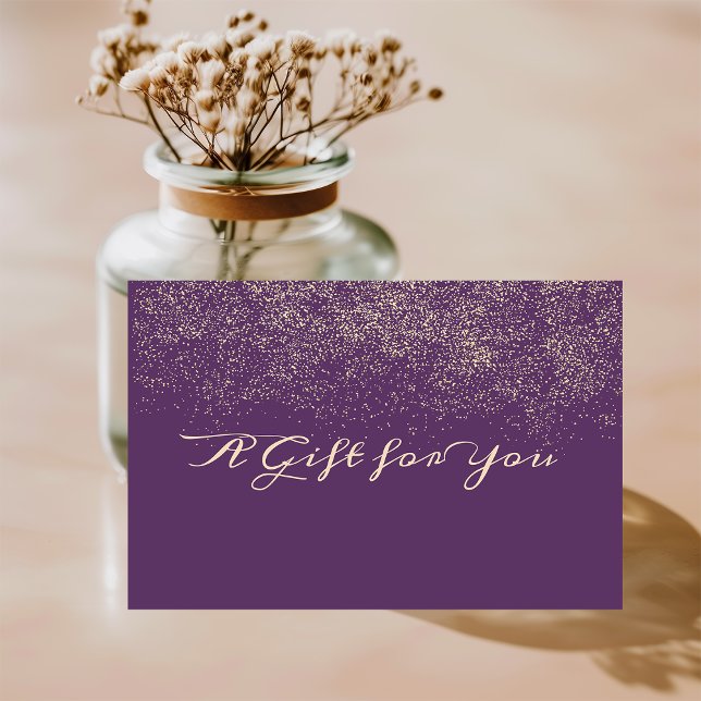 Tarjeta De Descuentos Elegante confeti morado moderno (Subido por el creador)