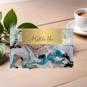 Tarjeta De Descuentos Elegante Confetti de oro moderno y profesional de 