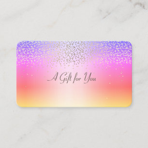 Tarjeta De Descuentos Elegante Confetti Moderno Brillante