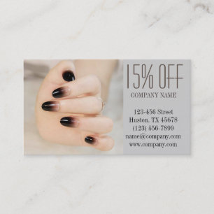 Tarjeta De Descuentos elegante manicura de moda giratoria uña salón de u