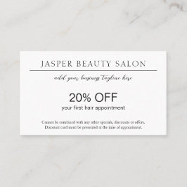 Tarjeta De Descuentos Elegante profesional simple código QR mínimo moder