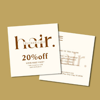 Tarjeta De Descuentos Elegante y moderno Boho Brown Beaucount Card
